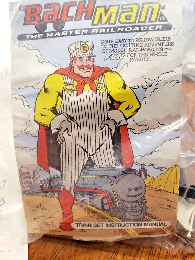 "BachMan, The Master Railroader" Comic Book Train Set Instruction Manual