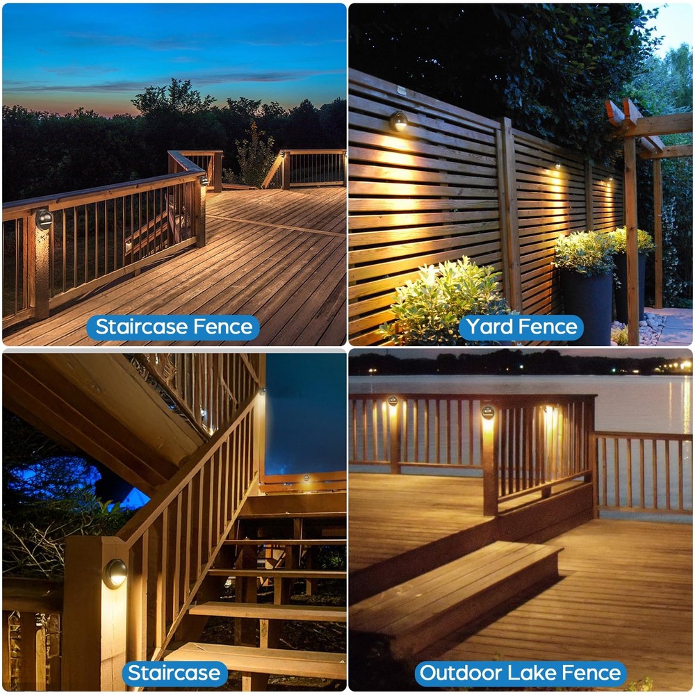 Low Voltage LED Deck Lights, 2.5W Landscape Step Stair Railing Light IP67 Wat...
