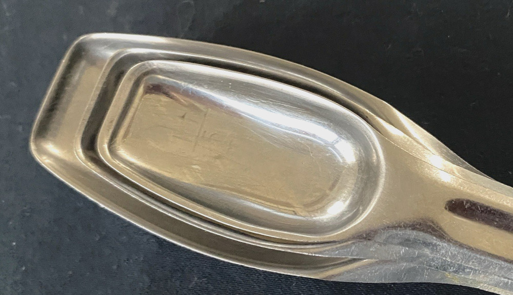 Vintage "Foley" Stainless Measuring Spoon Set Double-Ended Nesting Snap-Lock EUC