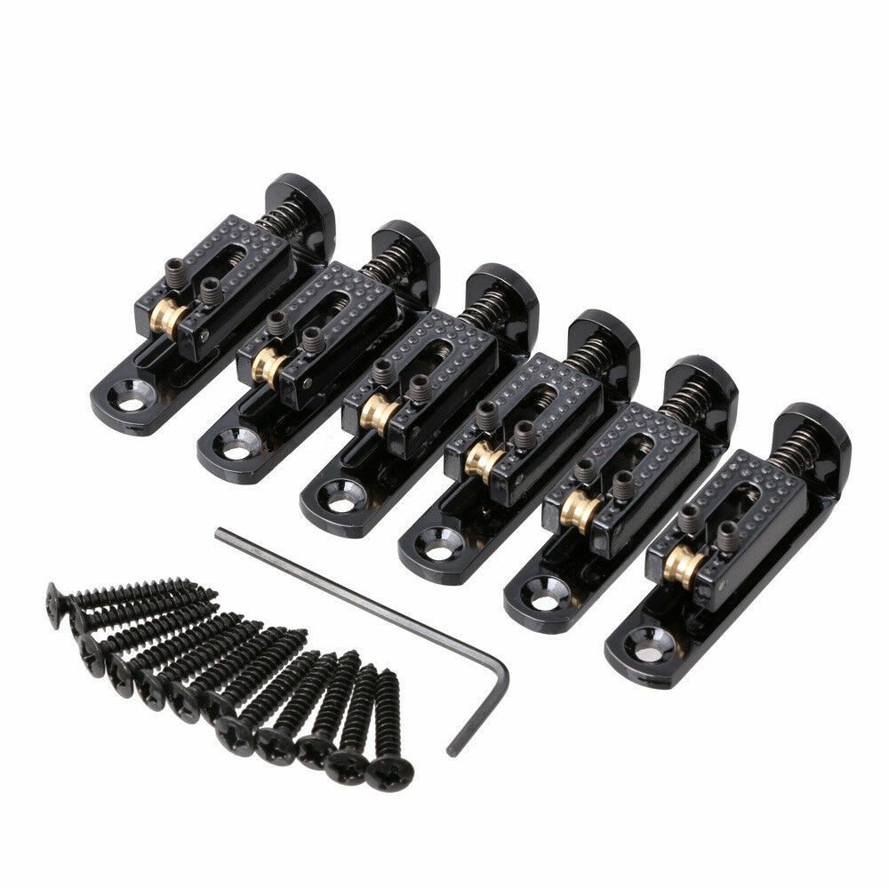 6Pcs 3-8 String Guitar Cigar Box Banjo Single Roller Guitar String Bridge Set