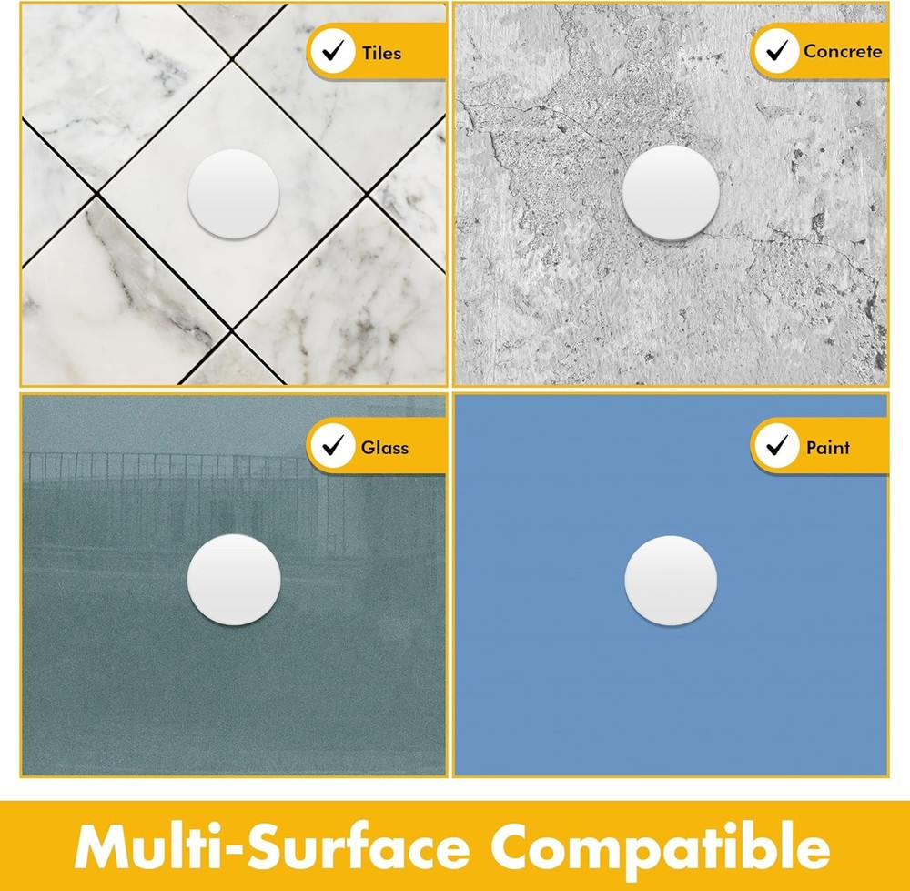 Door Stoppers for Wall – Clean and Dry Surface Required Medium -2", White
