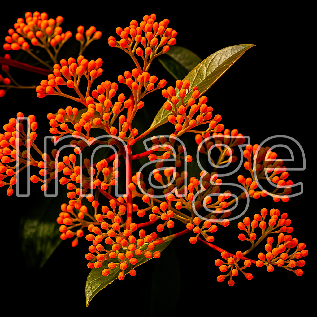 Digital Download Bright Orange Floral Wall Art Print  Autumn Botanical Nature