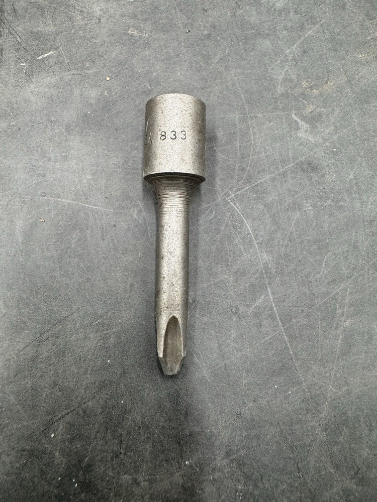 APEX TOOLS 833, 3/8" SOCKET DRIVEN, #3 PHILLIPS SCREWDRIVER BIT.
