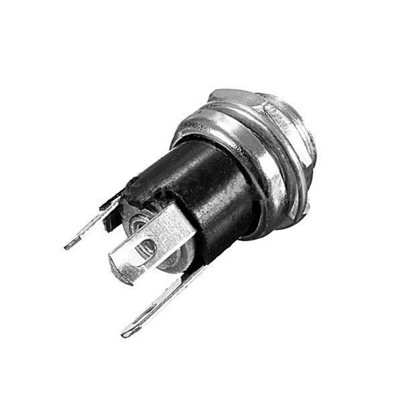 100pcs DC Power Socket With Nut Supply Jack Socket Panel Mount Connector 3-Pin