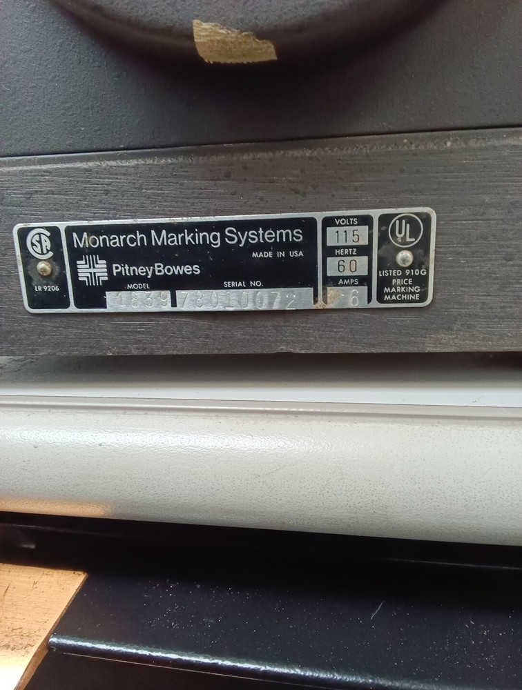 Monarch Marking Systems Label Printer 1639