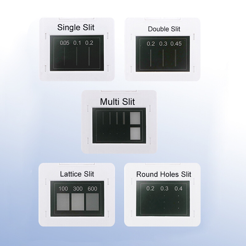 5pc Interference Diffraction Grating Single & Double Slit Interference Diaphragm