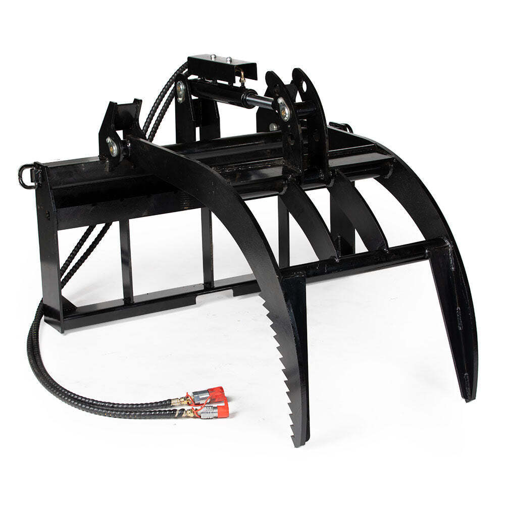 Titan Attachments Hydraulic Skid Steer Pallet Fork Grapple Attachment V2