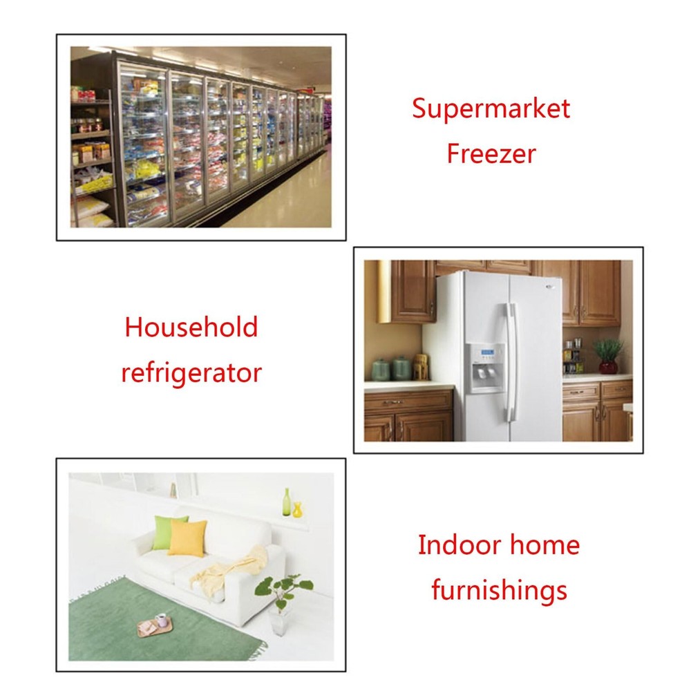 LCD Fridge Freezer Thermometer Digital Refrigerator Thermometer with 2 Sensor...