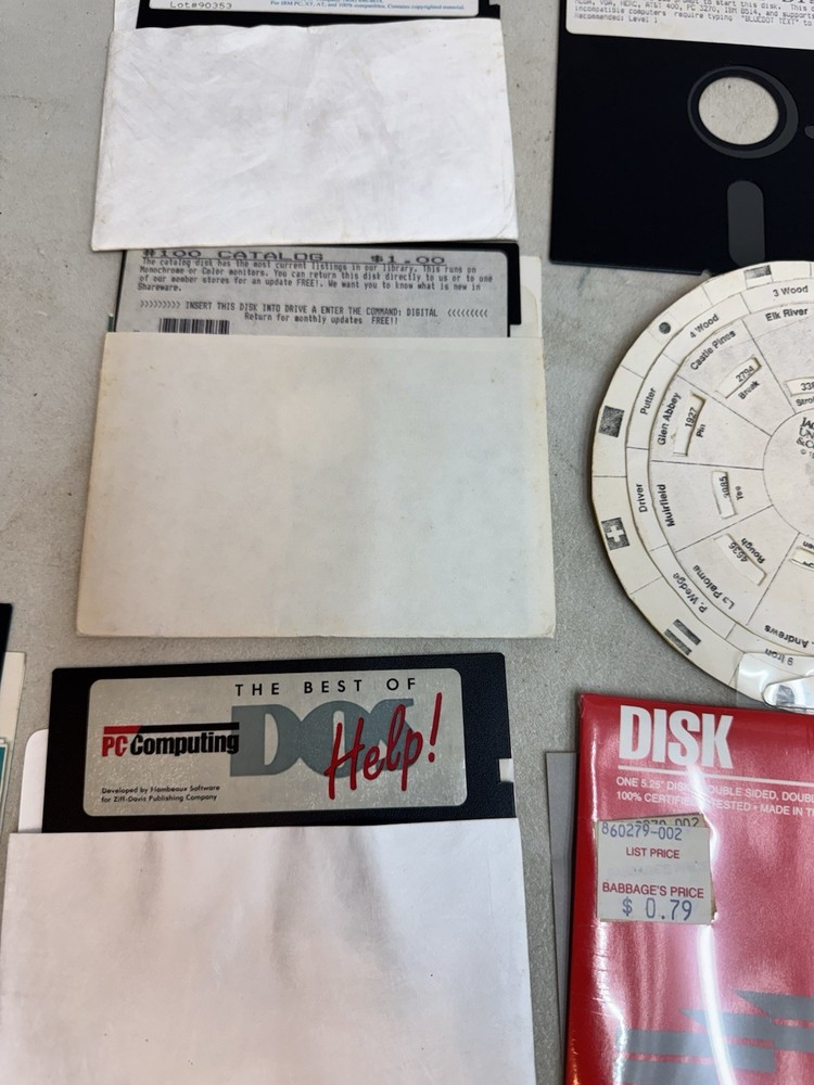 vintage floppy disk software game lot as pictured