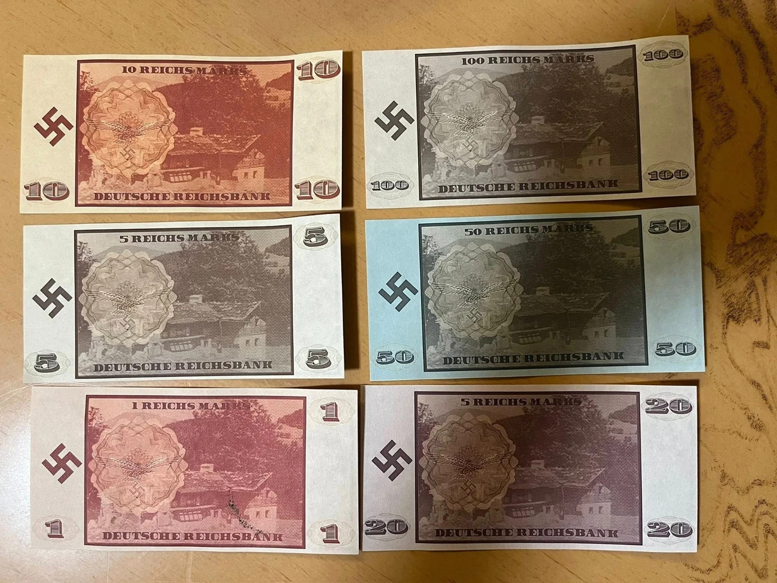 WW2 WWII German HG Luftwaffe leader currency set of 6