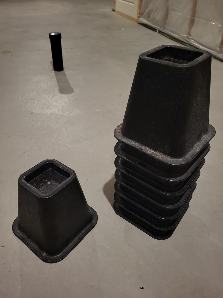 8-Pack 6" Inch Bed Risers Durable Heavy Duty Construction Black