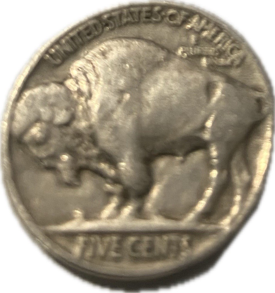 1937 5C Buffalo Nickel - full date, full horn - nice coin