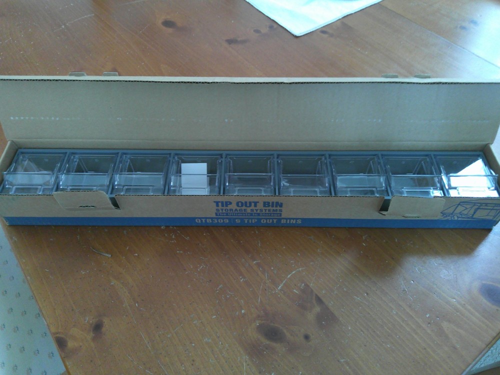 Quantum Storage Systems Qtb309gy Plastic Tip-Out Bin Gray W/ Locking CLIPS