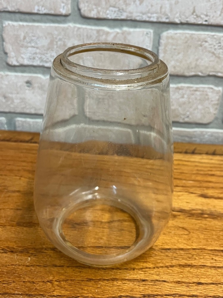 Vintage Clear Glass Lantern Globe Replacement Part - Dietz?