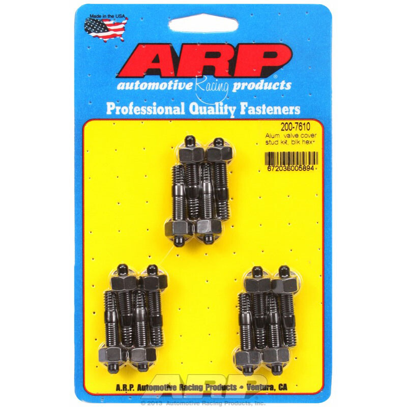 ARP Valve Cover Stud 200-7610; Bullet Nose, Hex Head 1/4"-20 x 1.5" OAL, 12pcs