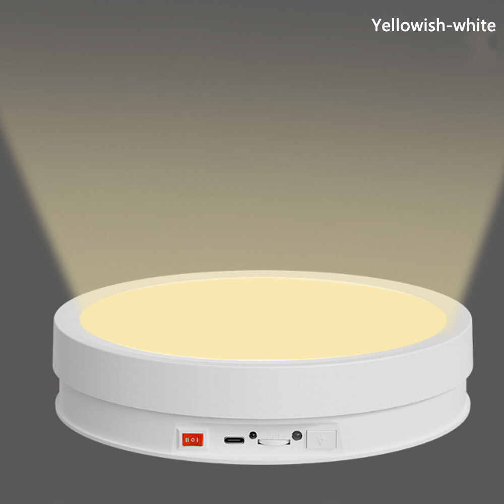 LED Illuminated Motorized Turntable Remote Control Automatic Visualizer Shooting