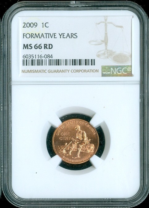 2009 LINCOLN FORMATIVE CENT NGC MS66 RD