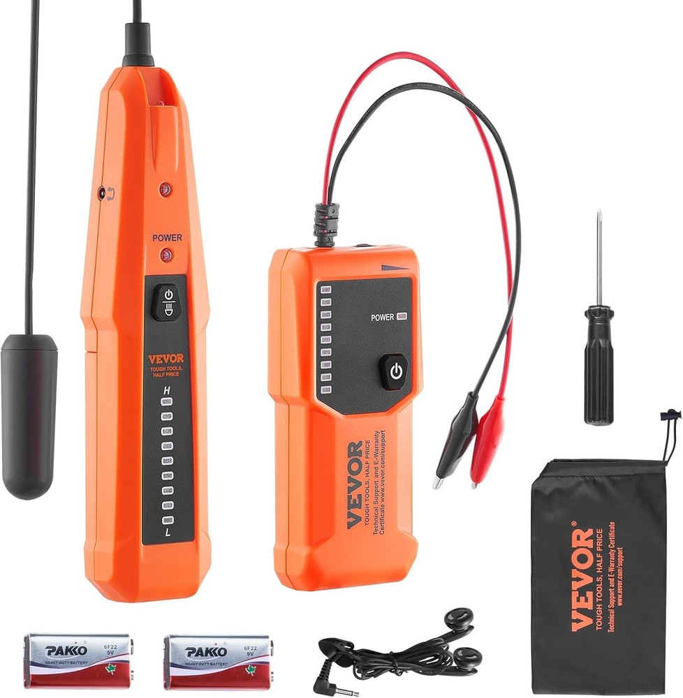 Underground Cable Locator, 3 FT Max. Detection Depth, Wire Tracer Break Detector