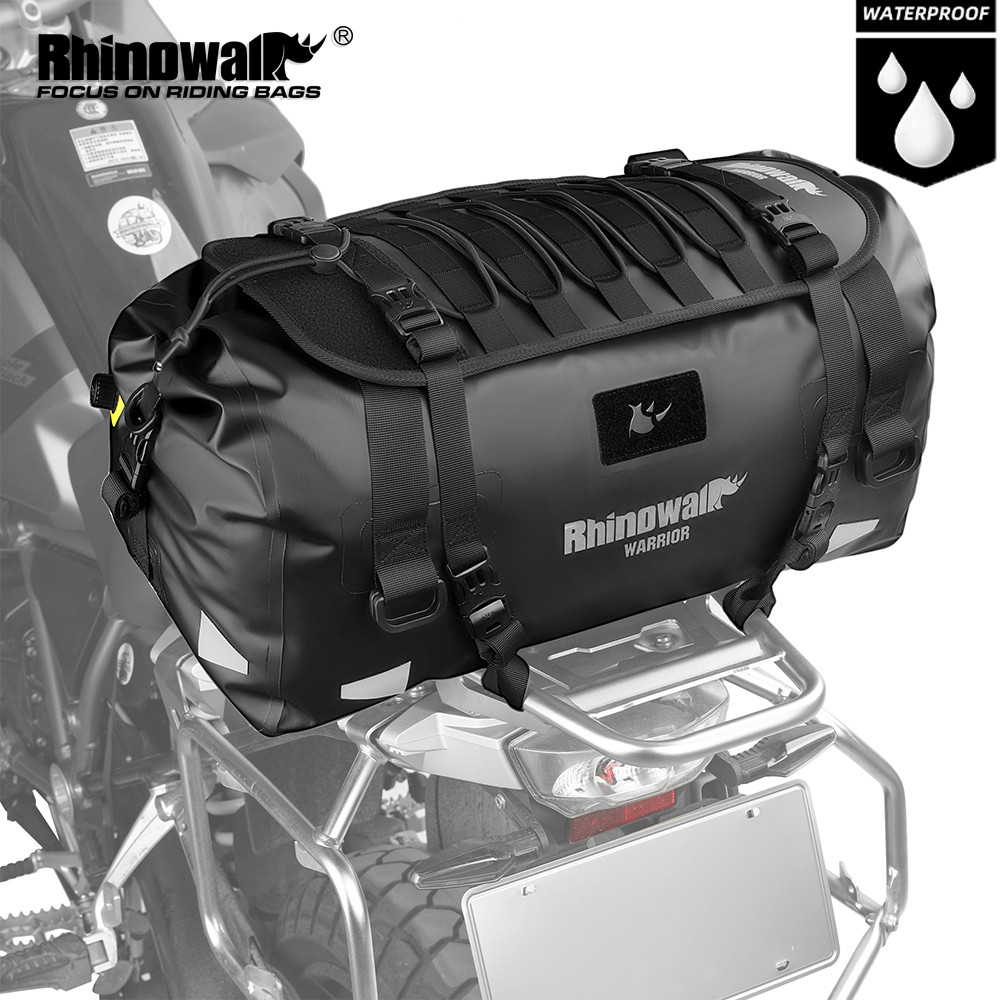 Rhinowalk Motorcycle Saddle Bag 20L/40L/65L Waterproof Motor Tail Seat Storage