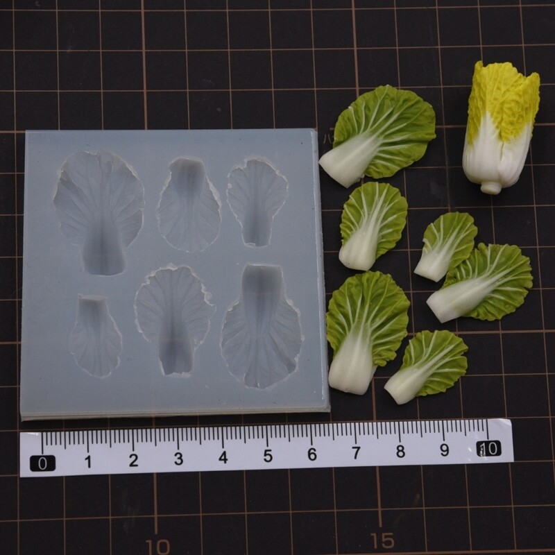 Flexible Silicone Mould for Creating Miniature Cabbage Leaves