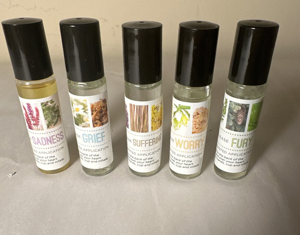 (5) Release Essential Oil Roller Bottles for Mood