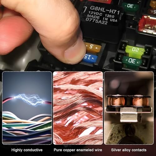 2PCS Car AC Relay, G8HL-H71 Multiple Use AC & Starter Relay Plug Replacement,
