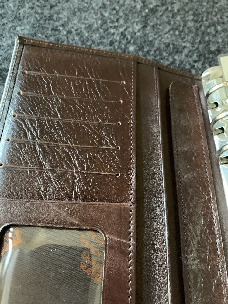 Brown Leather Agenda/Journal. Personal Size. Side Strap