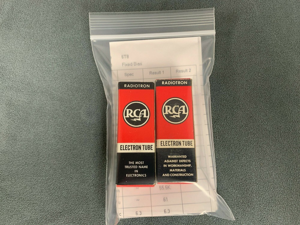 2x RCA 6T8 Matched Pair - Amplitrex Tested