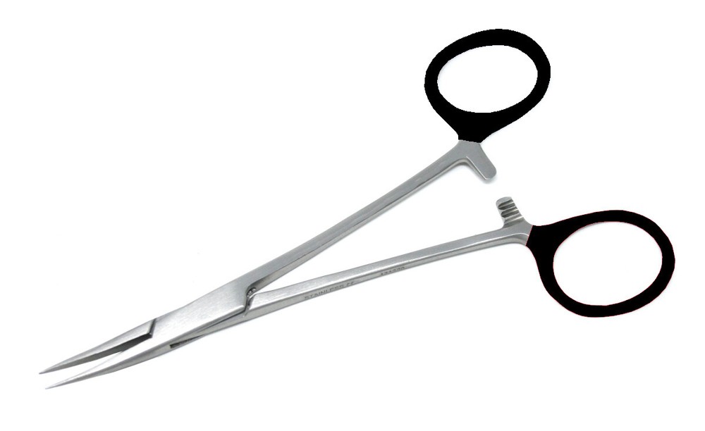 Needle Nose Black Hemostat Forceps Grasping Holding Pliers Model Builder Tool