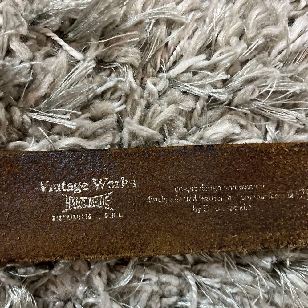 VINTAGE WORKS BASIC LABEL leather belt
