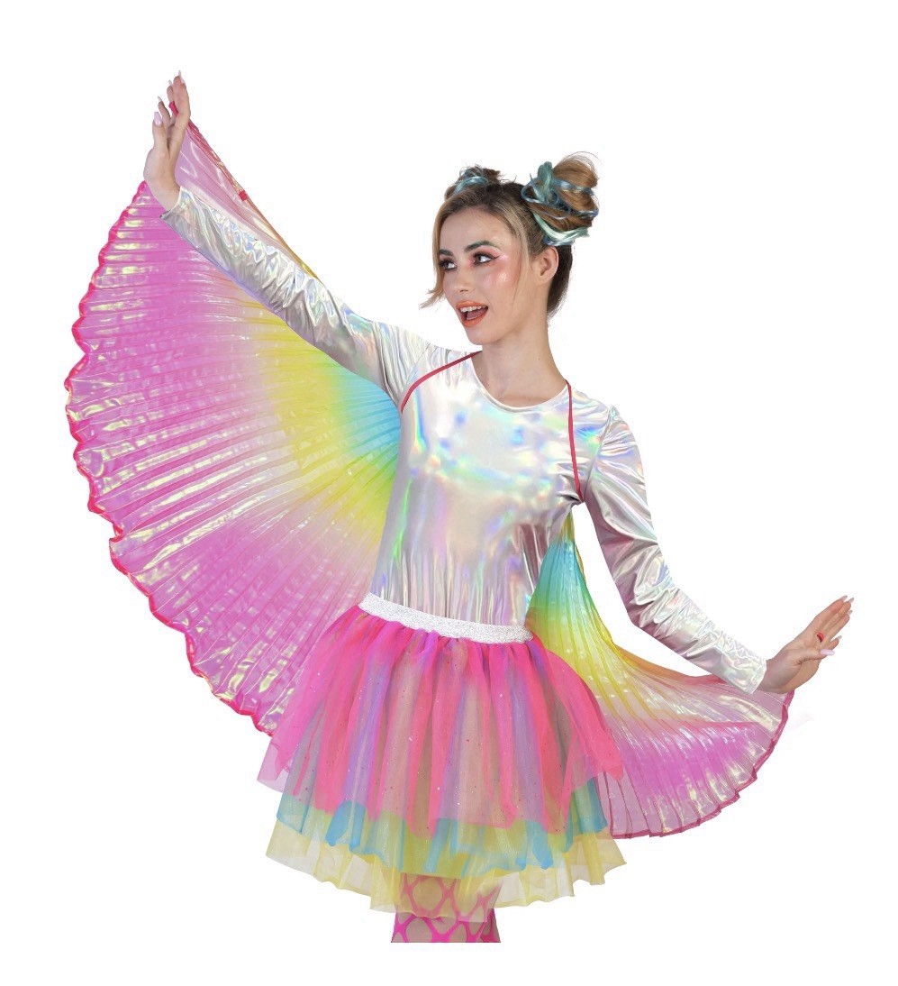 WAY TO CELEBRATE Adult Halloween Rainbow Wings • One Size