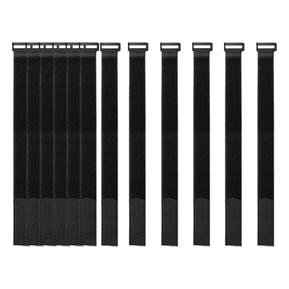 16 Pack 18in Nylon Hook & Loop Reusable Durable Cable Ties  Cord Organizer