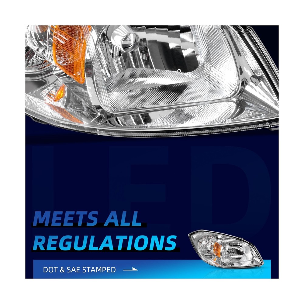 LEDKINGDOMUS Headlight Assembly, DOT-certified, Compatible with 2005 2006 200...