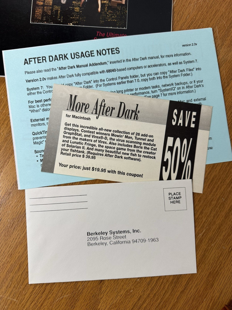 After Dark Ultimate Screen Saver 1990 Apple Mac 3.5" Floppy Disk PC Complete