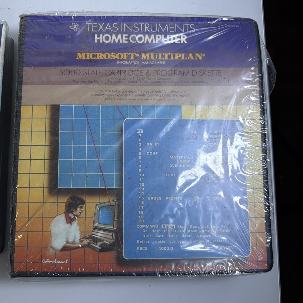 Texas Instruments Home Computer TI Logo II Solid State W/ Microsoft Multiplan