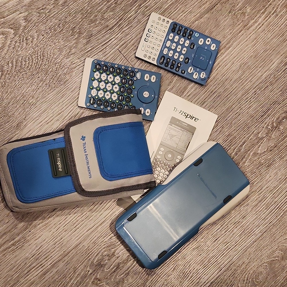 Texas Instruments TI-Nspire Programmable Graphing Calculator Blue Case Keypads