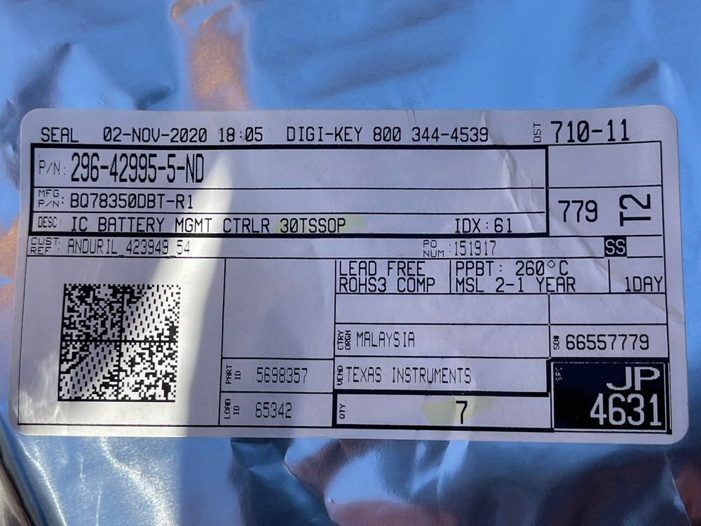 BQ78350DBT ic BATTERY MGMT CTRLR 30TSSOP(2pcs)