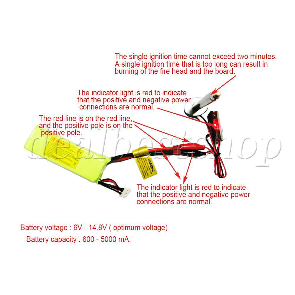 6V-24V Electronic Glow Plug Starter for All Ratio RC Model Car Blue