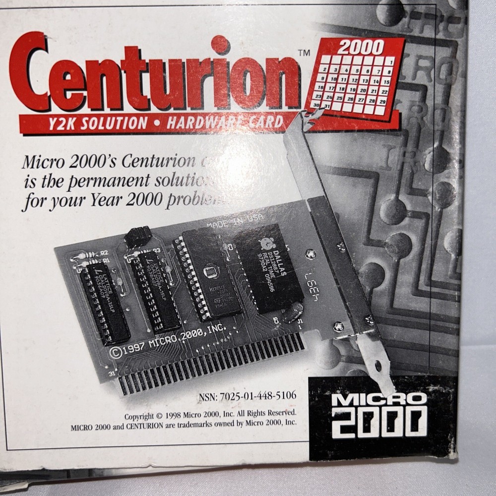 Micro 2000 Centurion Complete Y2K Rollover Card Expansion Board New in Package