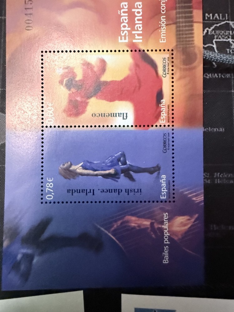 spanish stamps 9 random mini sheets