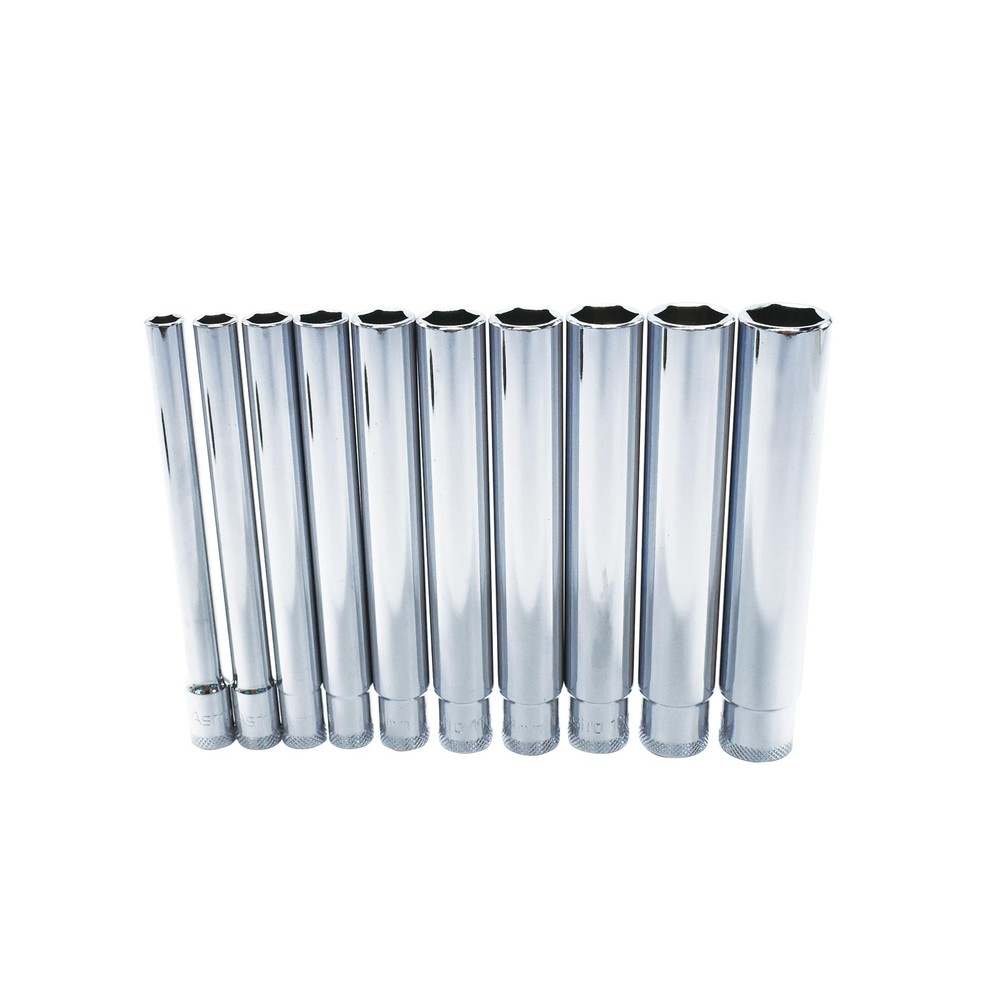 Astro Tools 4111 10PC 1/4" Drive Extra Deep Metric Socket Set 6-15mm