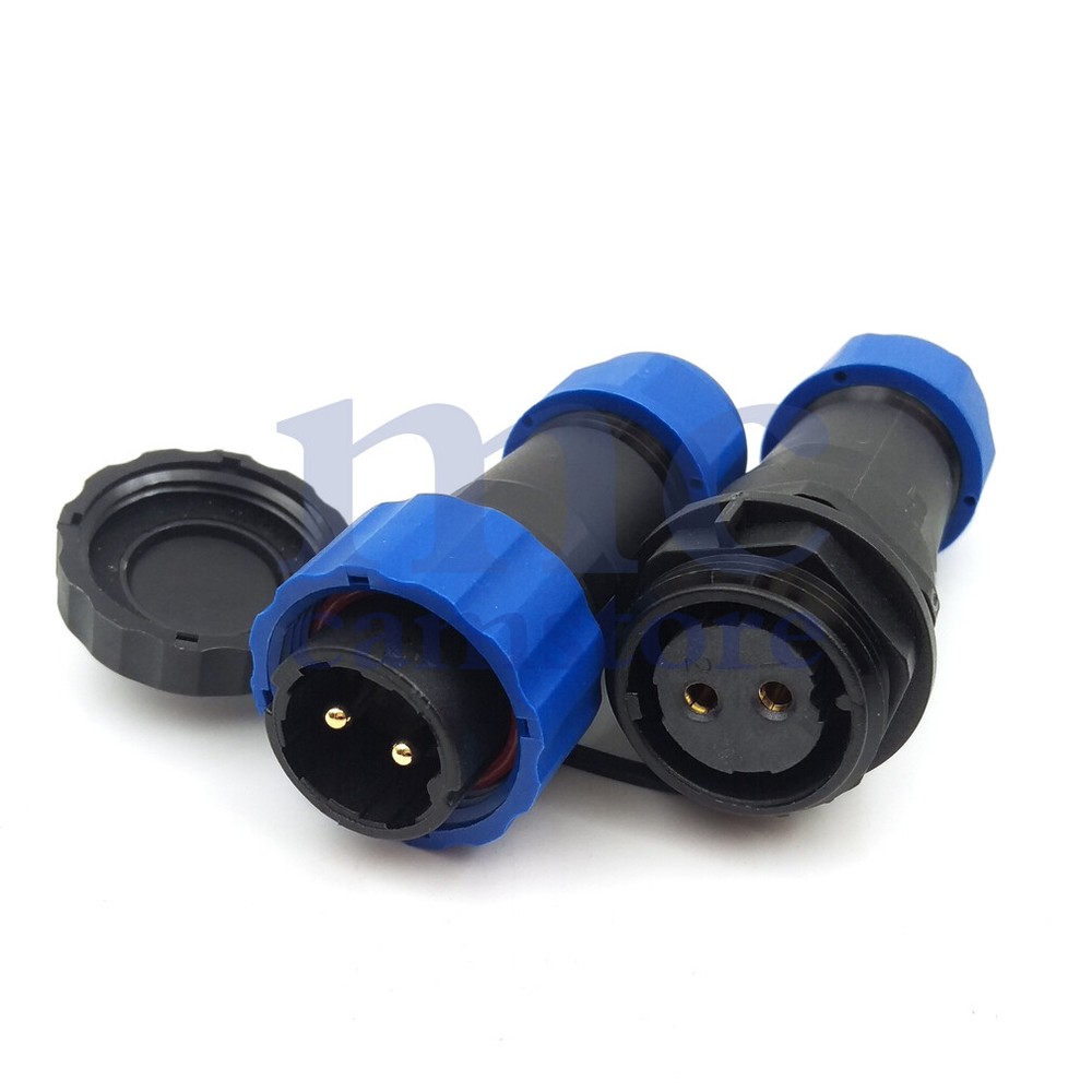 SD20 2 Pin IP68 Waterproof Aviation Cable Docking Plug Socket,Bulkhead Connector