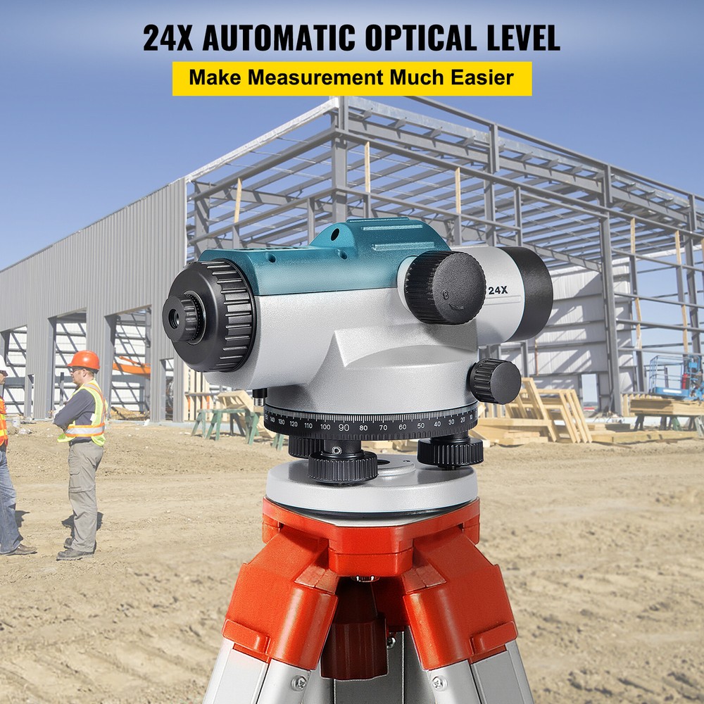 VEVOR Automatic Optical Level 24X Optical Level Kit Waterproof w/Compensator