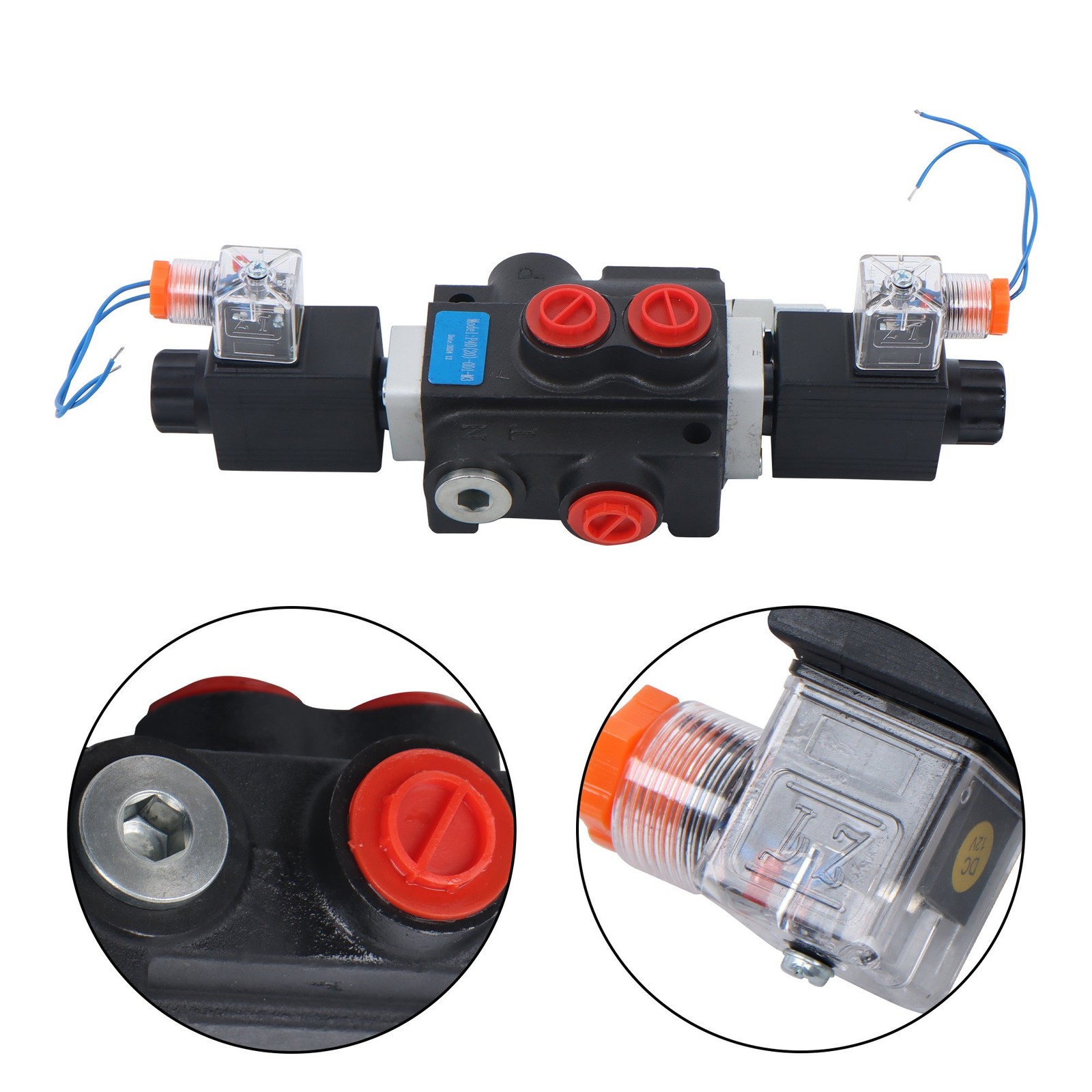 1 Spool 3600 PSI Solenoid Hydraulic Control Valve Double Acting 13 GPM 12V DC