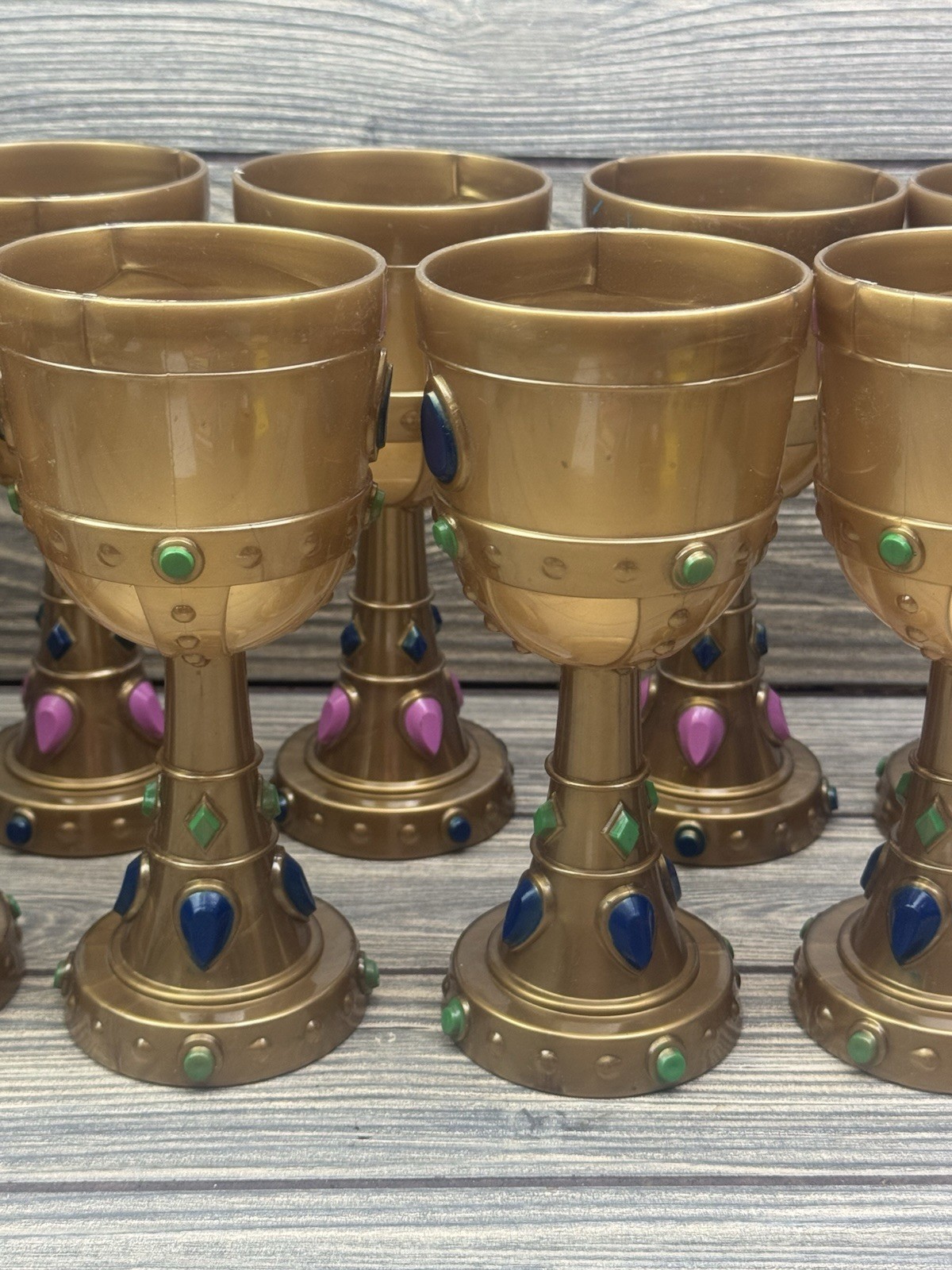 Lot Of 11 Medieval Jeweled Goblet King Renaissance Pirate Party mug 11 Total