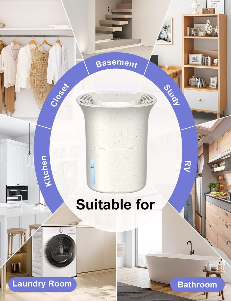 Refillable Moisture Absorber Boxes, 4 Pack 12.5 oz Reusable Dehumidifier