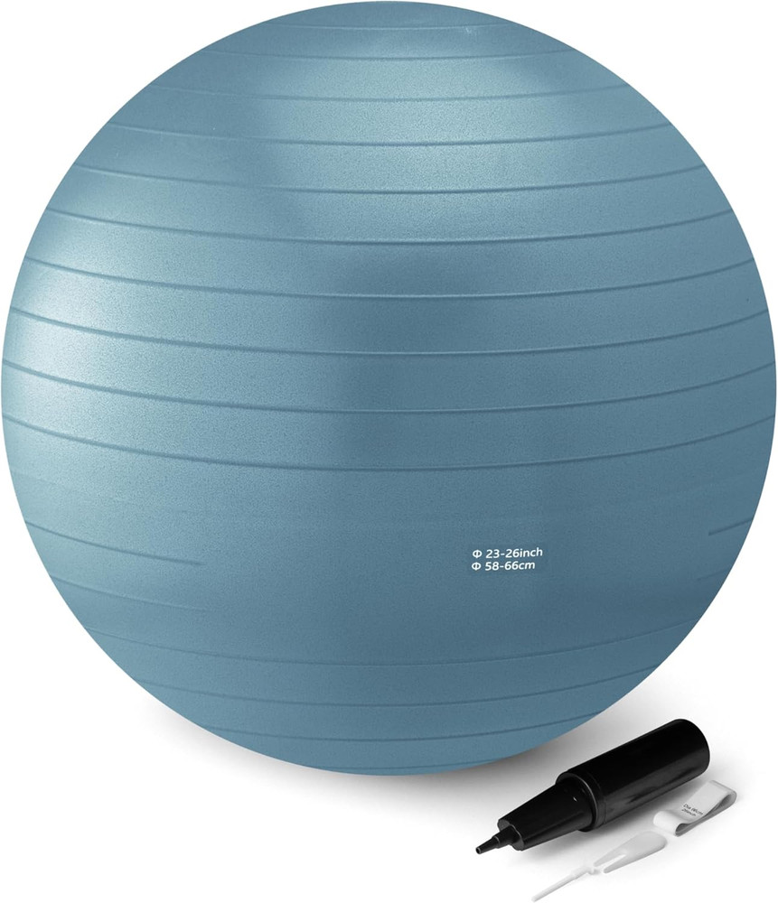 Anti-Burst Exercise Ball with Pump, 23-26" Diameter