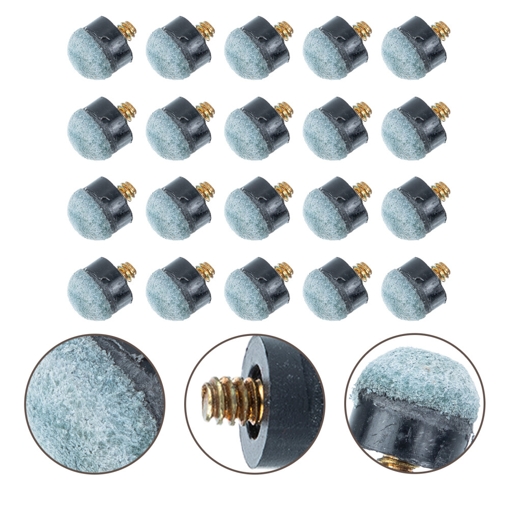 20 Pcs Table Pool Cue Tip Replacement Billiard Necessity