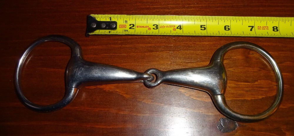 Egg Butt Snaffle Stainless Steel 5" Horse Bit, 3" Oval Cheeks