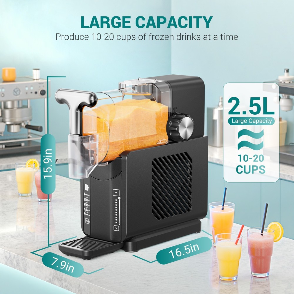 Slushie Machine for Home No Ice Needed, Frozen Drink Maker 5 Pre-Set Programs